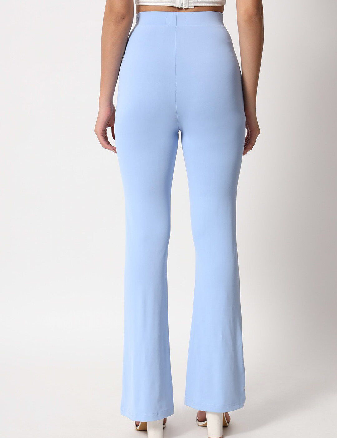 Kotty Women Blue Relaxed Straight Leg High Rise Easy Wash Trouser