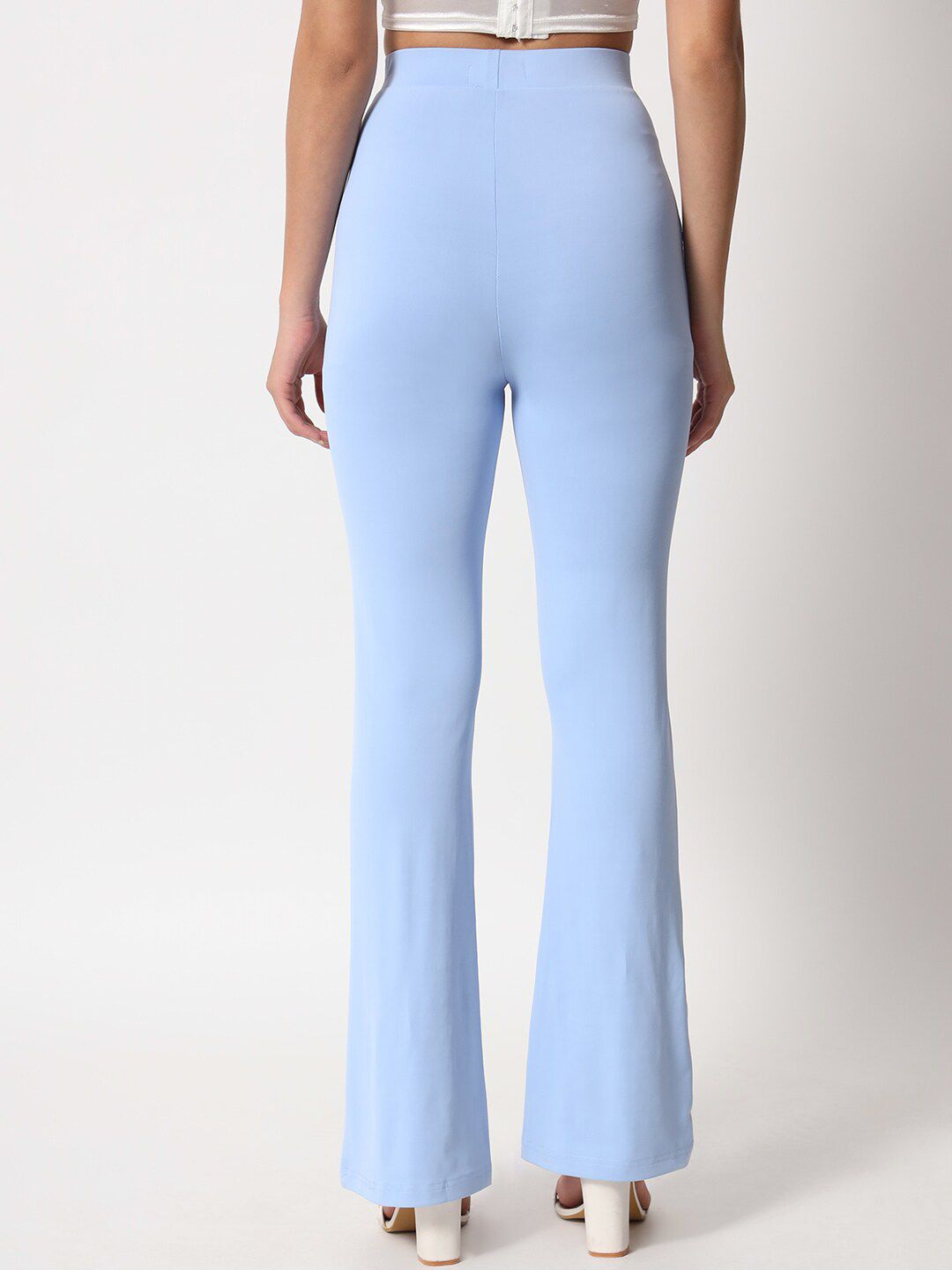 Kotty Women Blue Relaxed Straight Leg High Rise Easy Wash Trouser