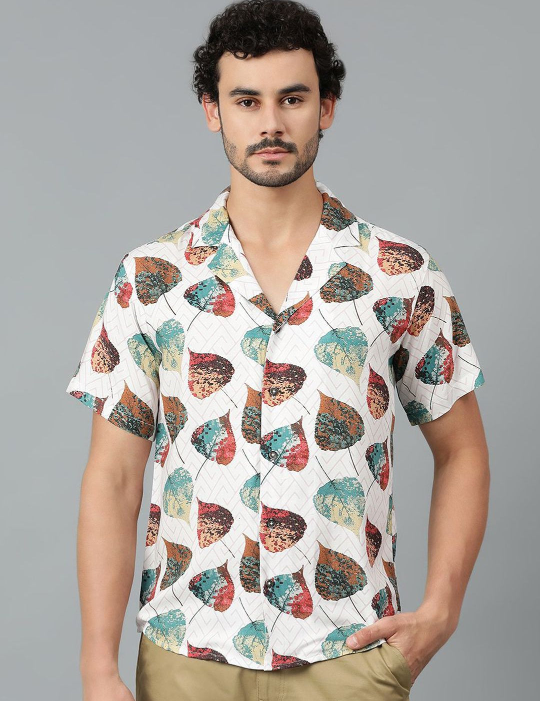 Kotty Men Tropical Printed Casual Shirt