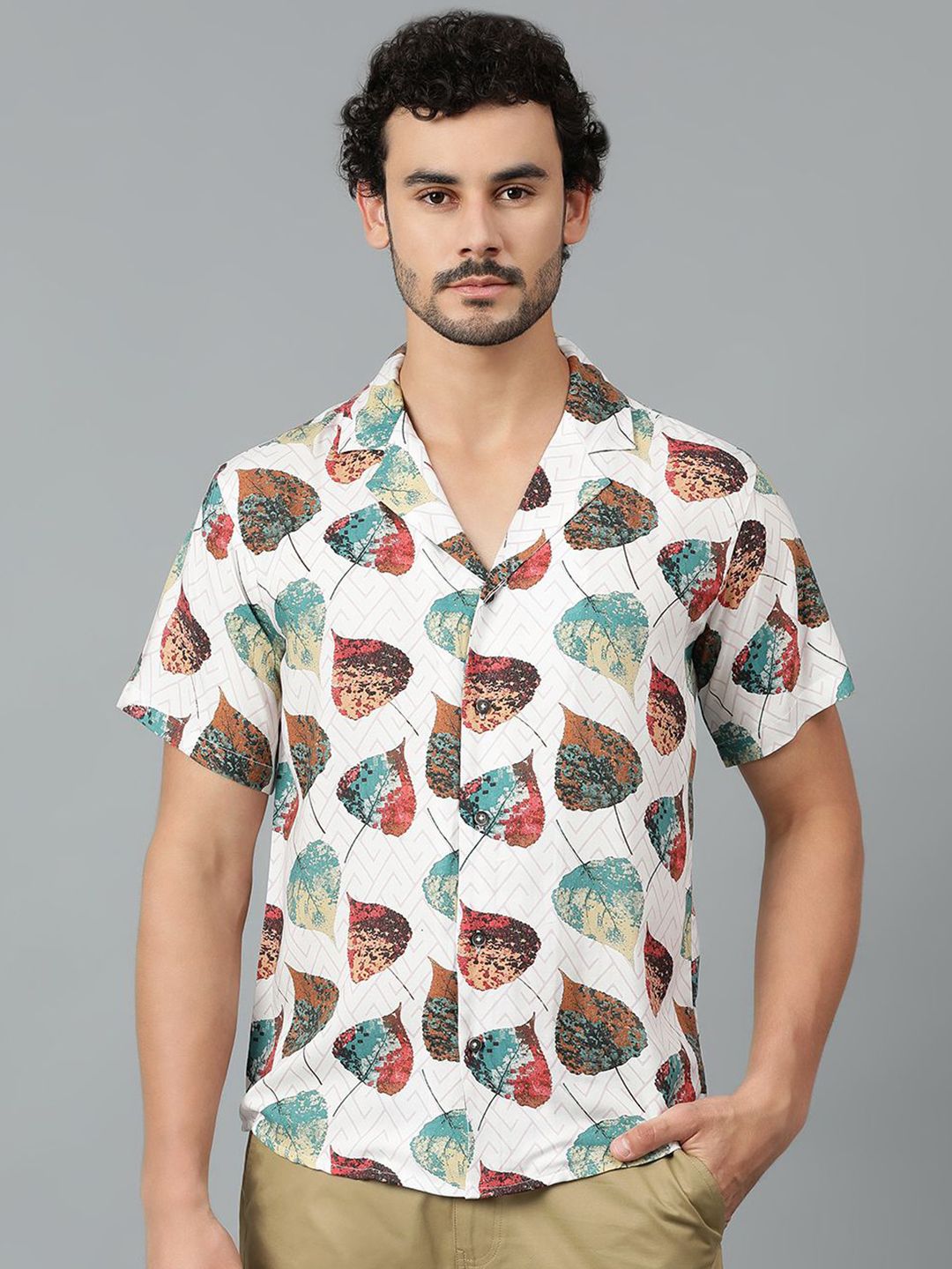 Kotty Men Tropical Printed Casual Shirt