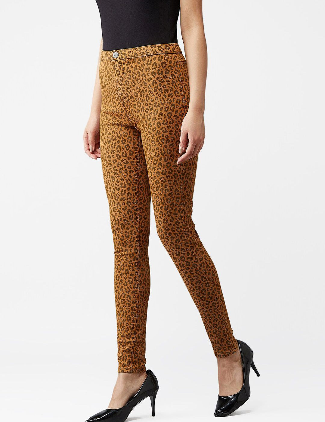 Kotty Women Multicoloured & Brown Skinny Fit Jeans