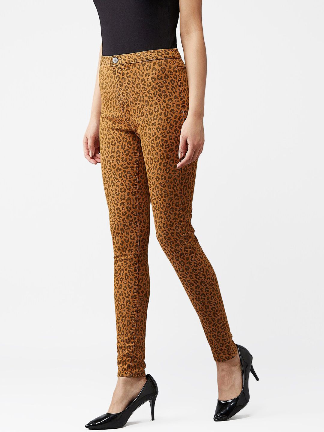 Kotty Women Multicoloured & Brown Skinny Fit Jeans