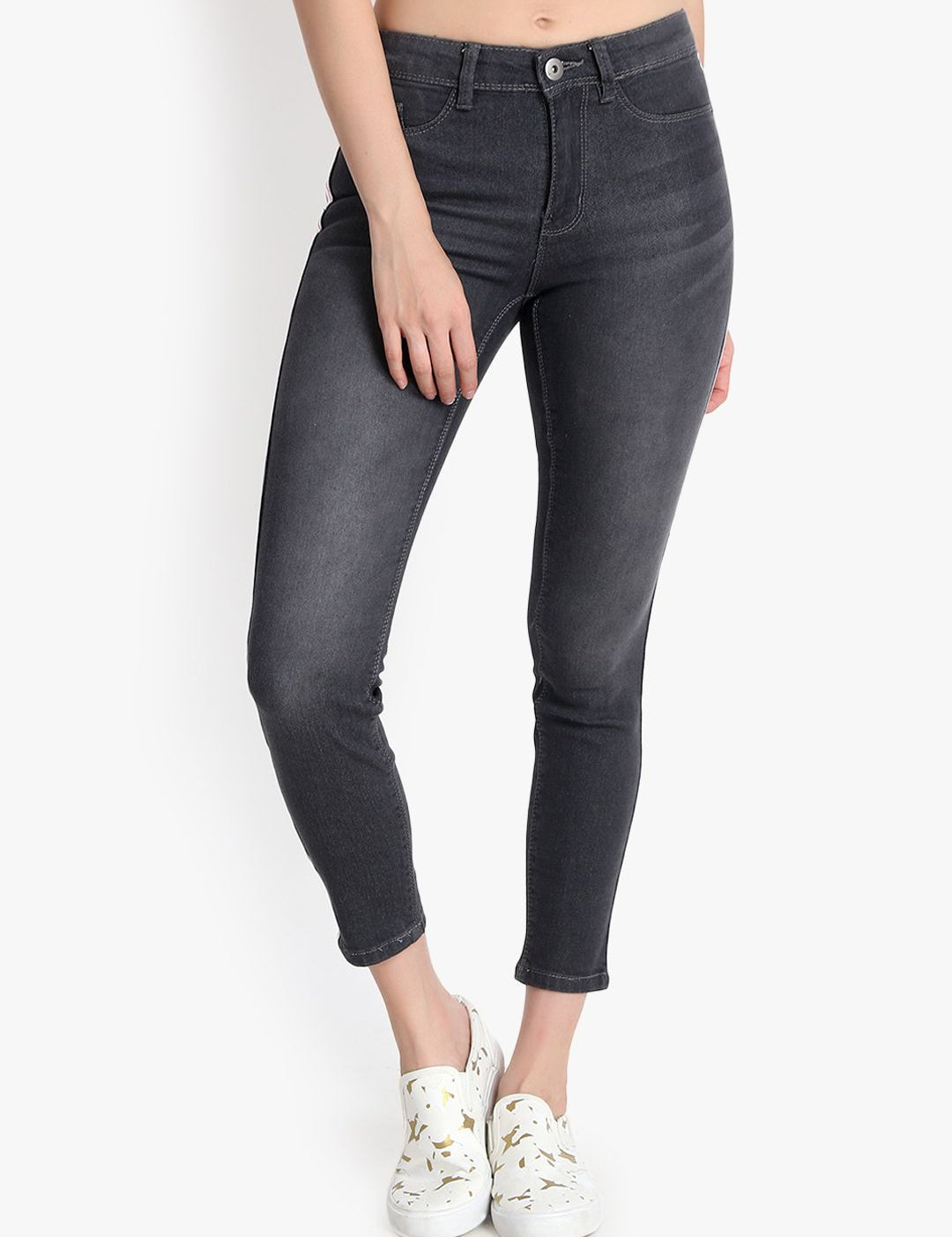 Kotty Women Black Skinny Fit High-Rise Clean Look Jeans