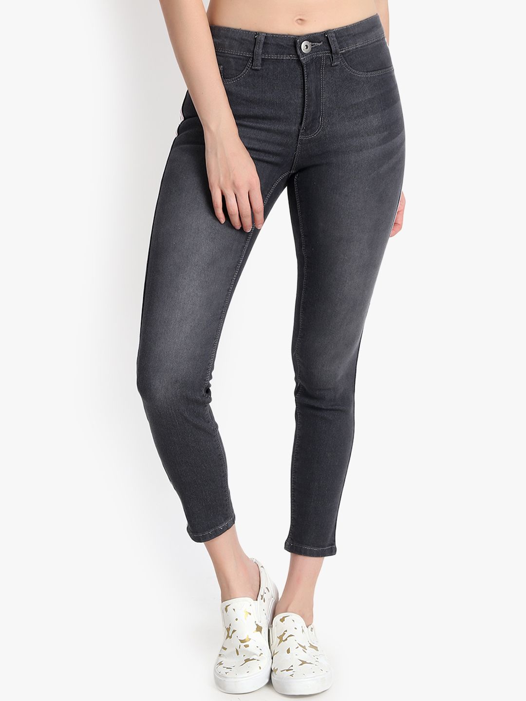 Kotty Women Black Skinny Fit High-Rise Clean Look Jeans