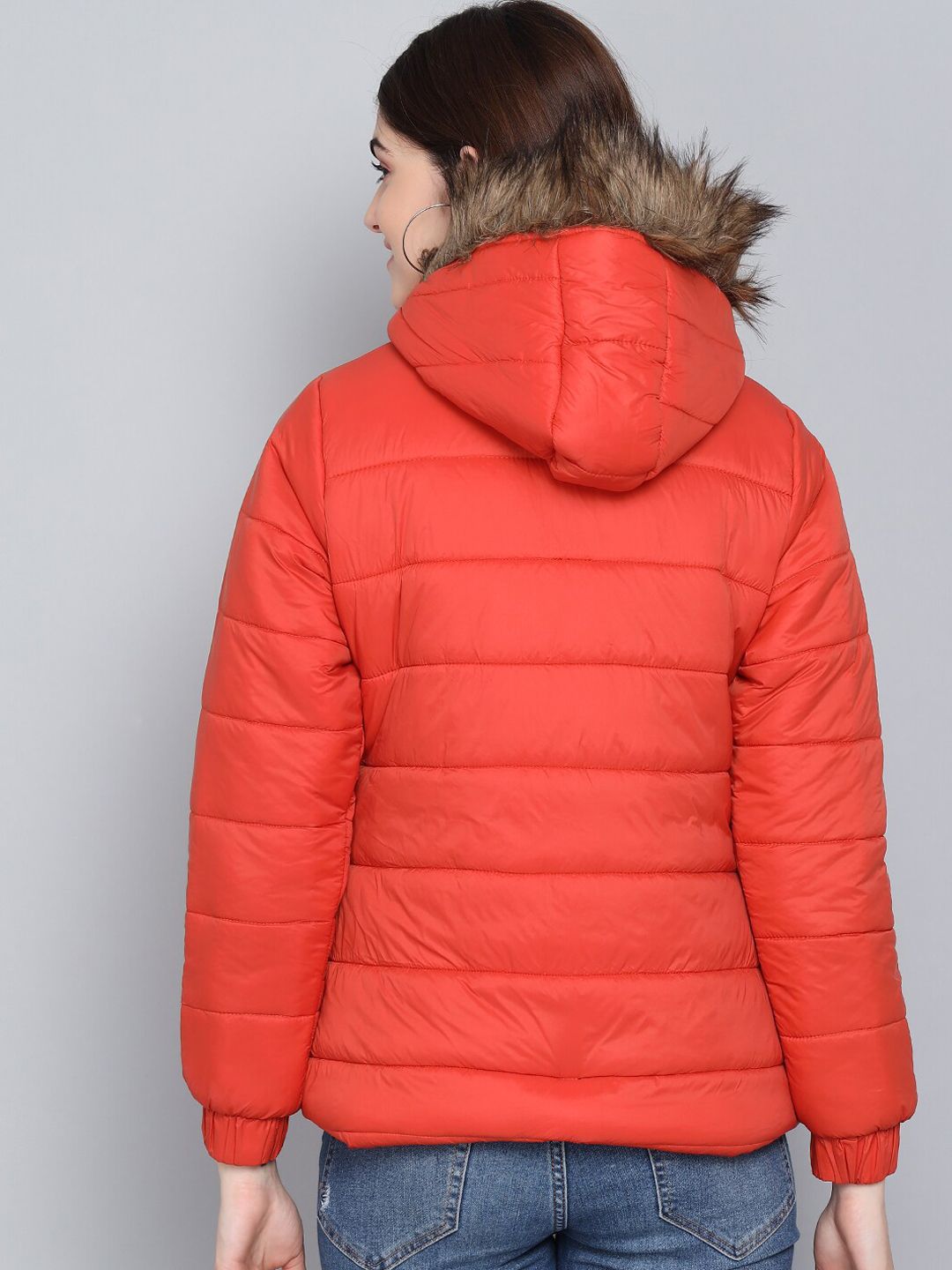 Kotty Women Orange Outdoor Puffer Jacket