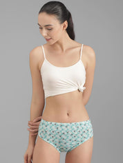 Kotty Women Pack Of 3 Printed Cotton Hipster Briefs