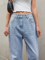 Kotty Women Jean Straight Fit High-Rise Light Fade Stretchable Jeans