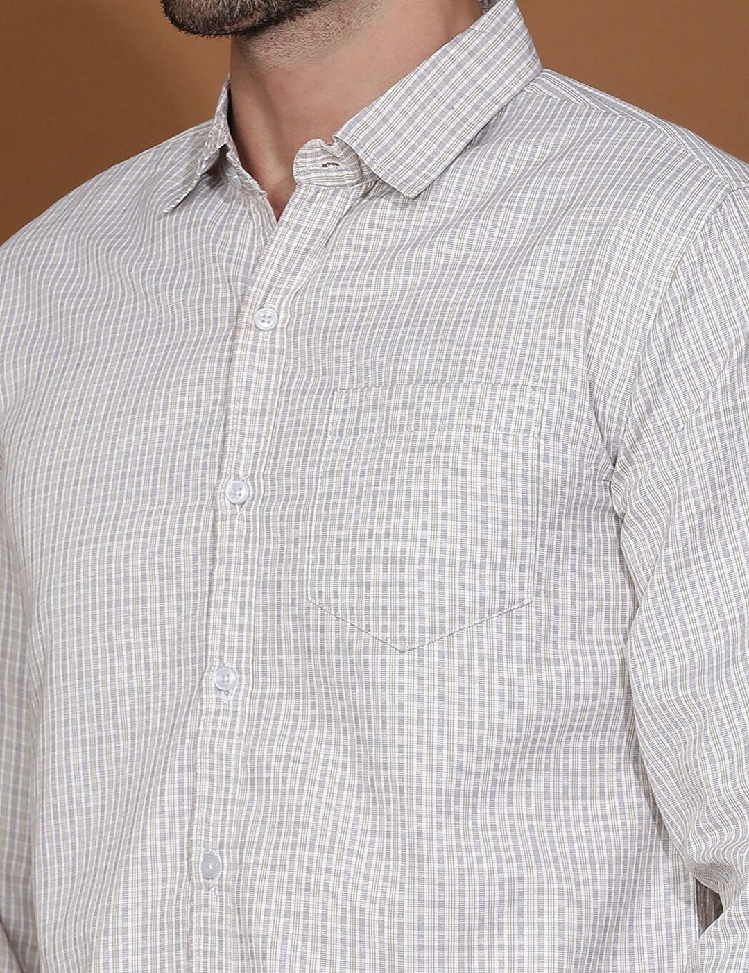 Kotty White New Spread Collar Casual Shirt