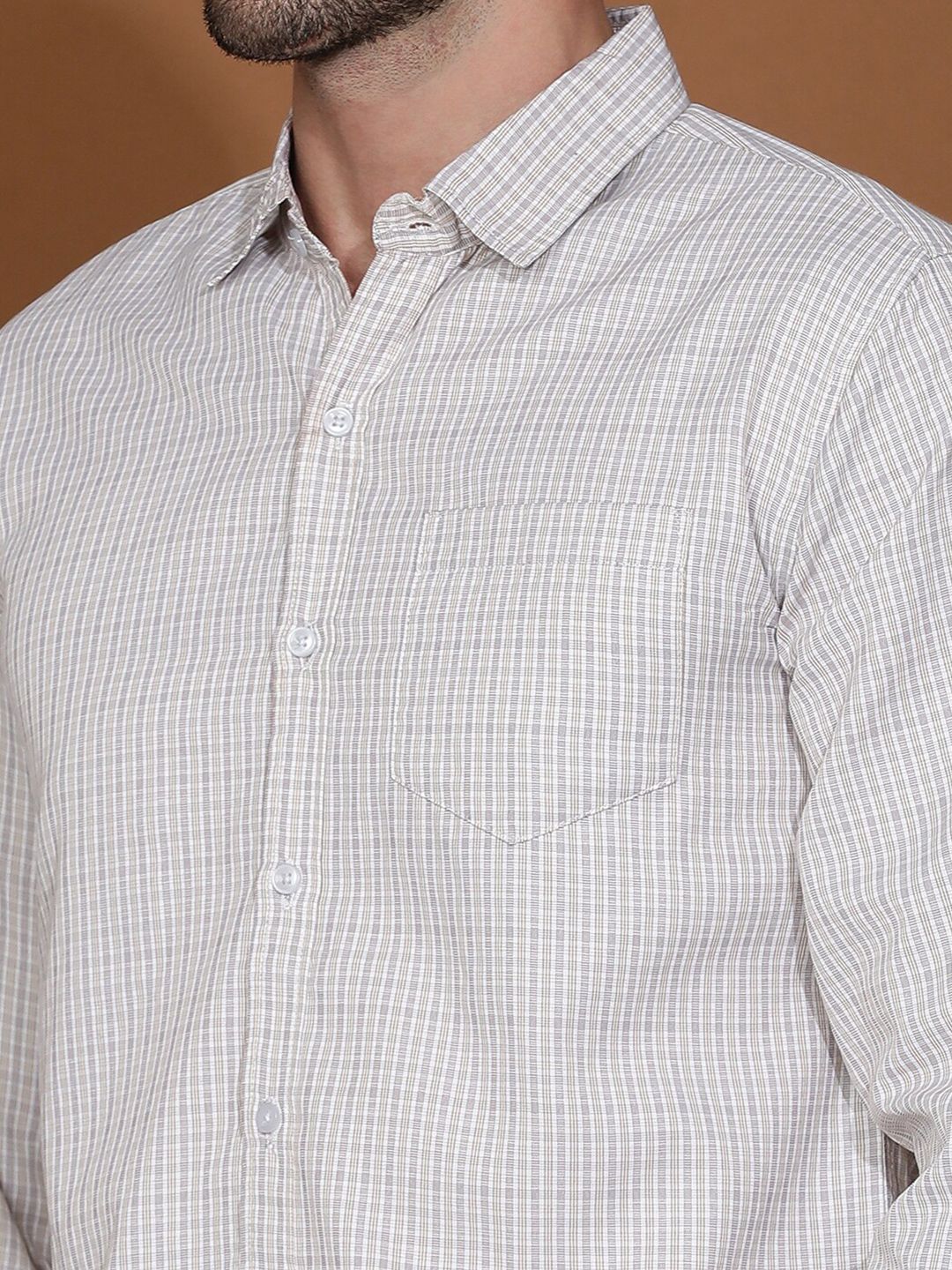 Kotty White New Spread Collar Casual Shirt