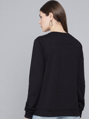 Kotty Women Black Printed Sweatshirt