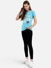 Kotty Typography Printed Round Neck T-shirt