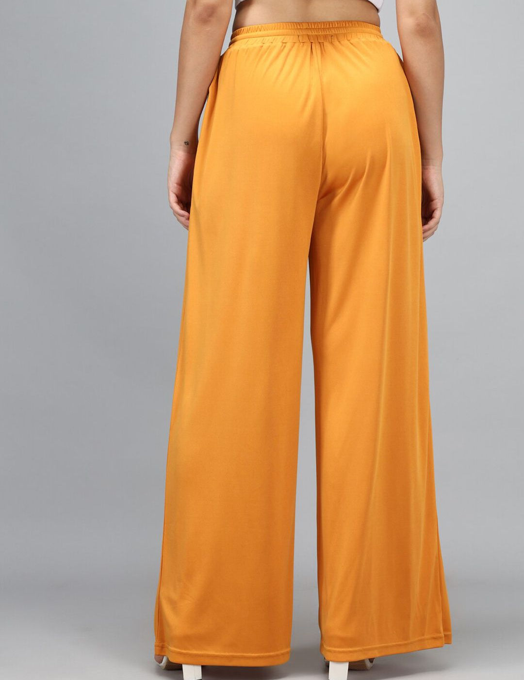 Kotty Women Yellow Loose Fit High-Rise Parallel Trousers