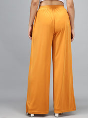 Kotty Women Yellow Loose Fit High-Rise Parallel Trousers