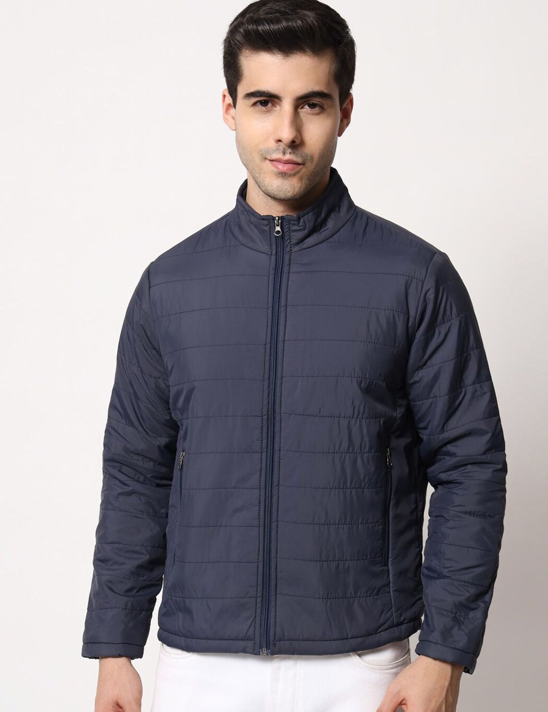 Kotty Men Navy Blue Outdoor Padded Jacket