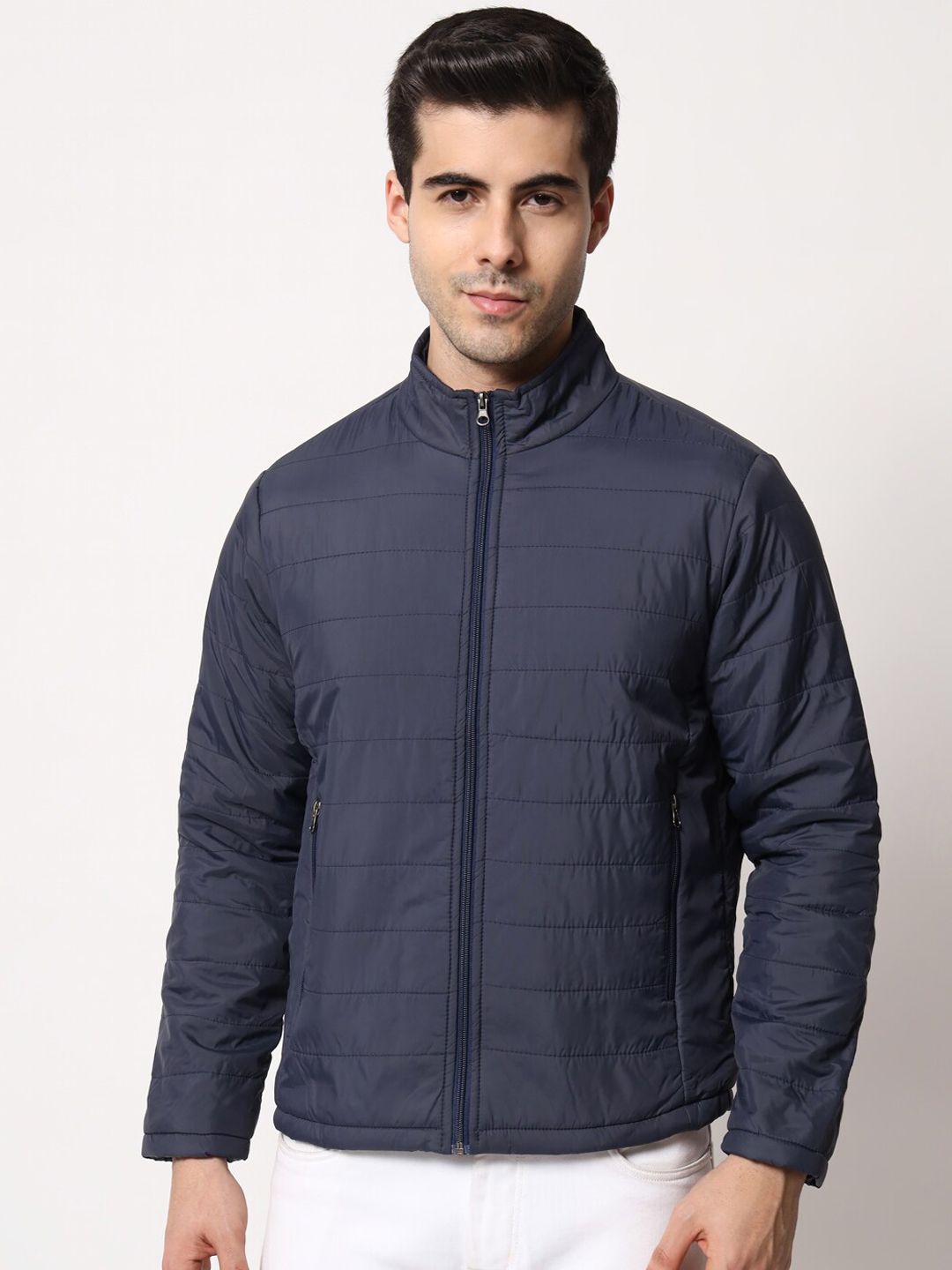 Kotty Men Navy Blue Outdoor Padded Jacket