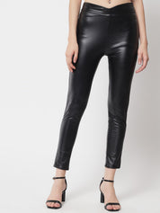 Kotty Women Black Relaxed Skinny Fit Trousers