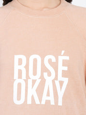 Kotty Women Peach-Coloured Printed Sweatshirt