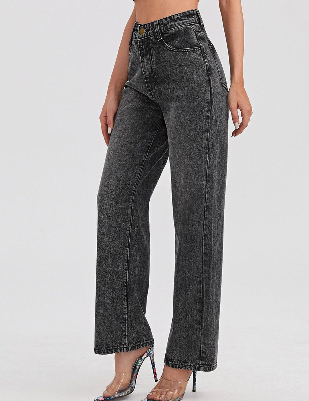 Kotty Women Jean Straight Fit High Rise Stretchable Jeans