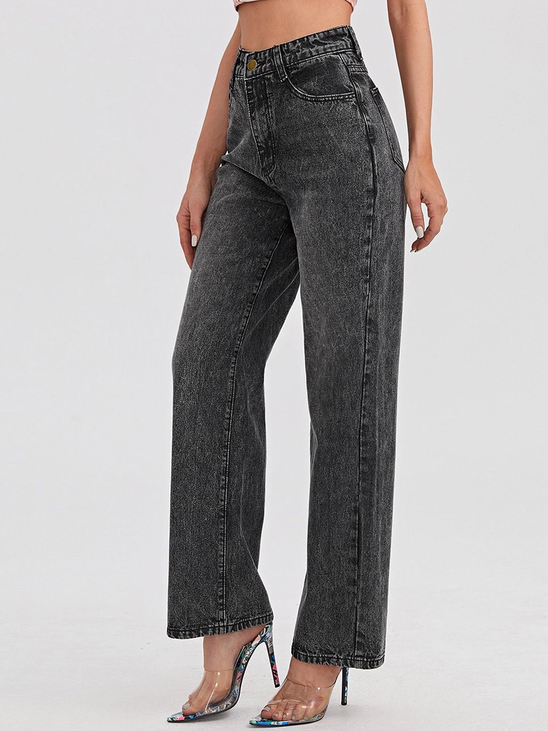 Kotty Women Jean Straight Fit High Rise Stretchable Jeans