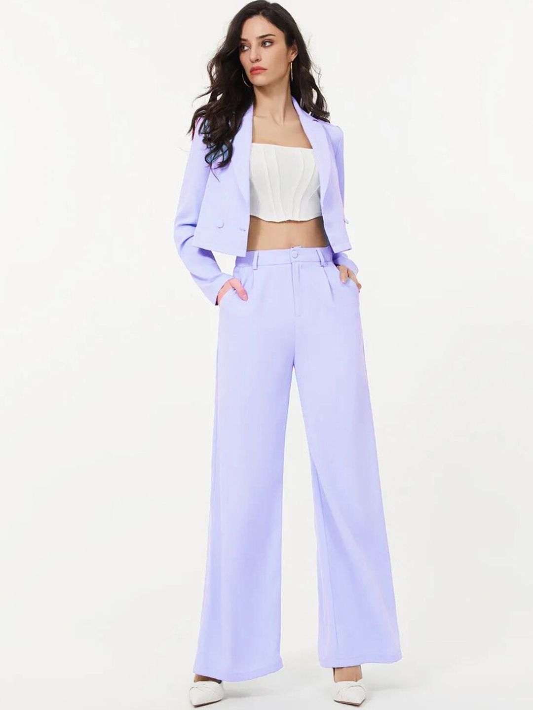 KOTTY BIZwear Crop Blazer & Trousers