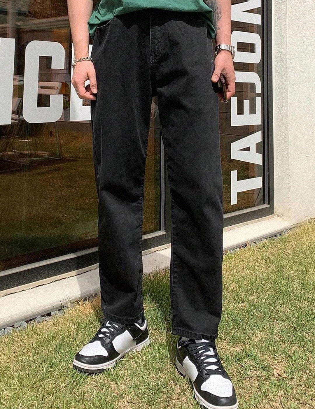 Kotty Men Straight Fit Low-Rise Clean Look Stretchable Jeans