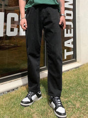 Kotty Men Straight Fit Low-Rise Clean Look Stretchable Jeans