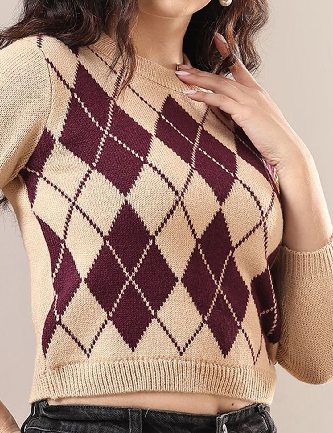 Kotty Women Crop Pullover Sweater