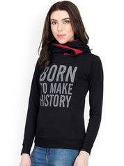 Kotty Women Black Printed Sweatshirt 