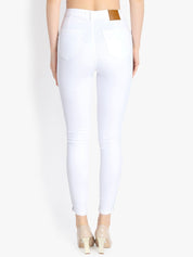 Kotty Women White Skinny Fit High-Rise Clean Look Jeans