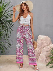 Kotty Women Multicoloured Ethnic Motifs Printed Relaxed High-Rise Easy Wash Trousers