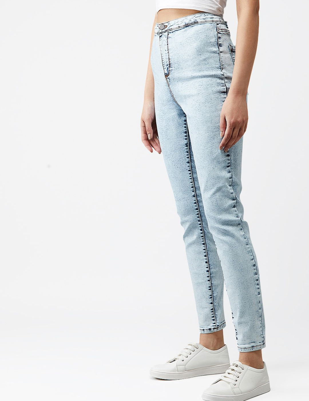 Kotty Women Blue Skinny Fit High-Rise Clean Look Jeans