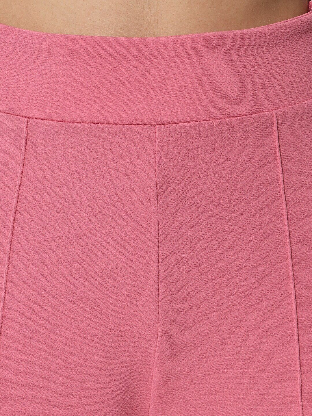 Kotty Women Relaxed Straight Leg Straight Fit High-Rise Easy Wash Parallel Trousers