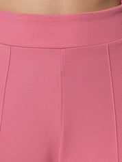 Kotty Women Relaxed Straight Leg Straight Fit High-Rise Easy Wash Parallel Trousers