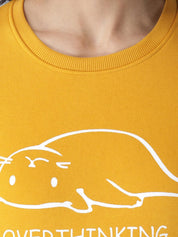 Kotty Women Yellow Printed Sweatshirt