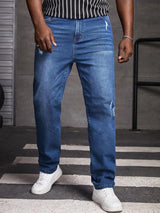 Kotty Men Jean Low-Rise Low Distress Light Fade Stretchable Jeans
