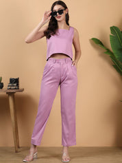 Kotty Sleeveless Crop Top With Trouser 