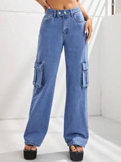 Kotty Women Blue Jean Straight Fit High-Rise Stretchable Jeans