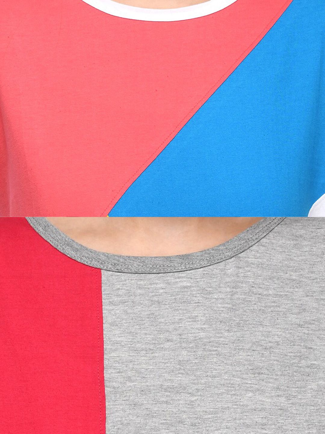 Kotty Women Pack Of 2 Colourblocked Round Neck T-shirt