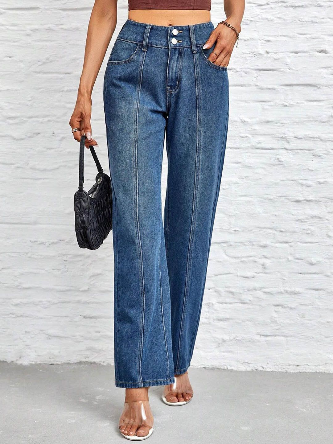 Kotty Women Straight Fit High-Rise Stretchable Jeans