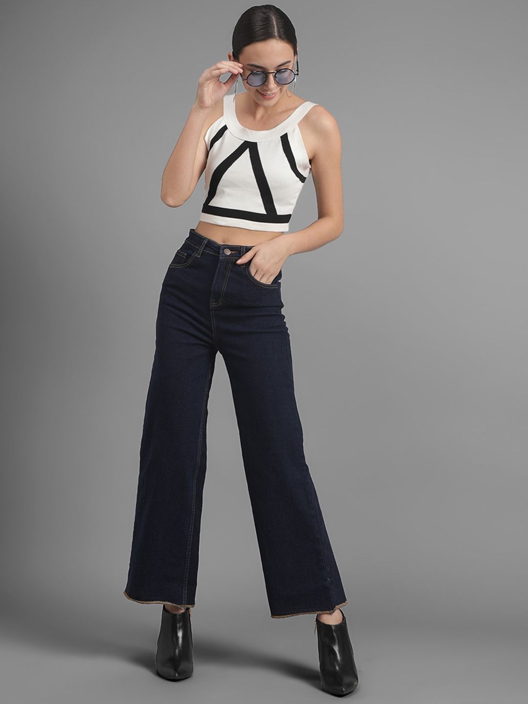 Kotty Women Pack Of 2 Flared High-Rise Dark Shade Stretchable Jeans