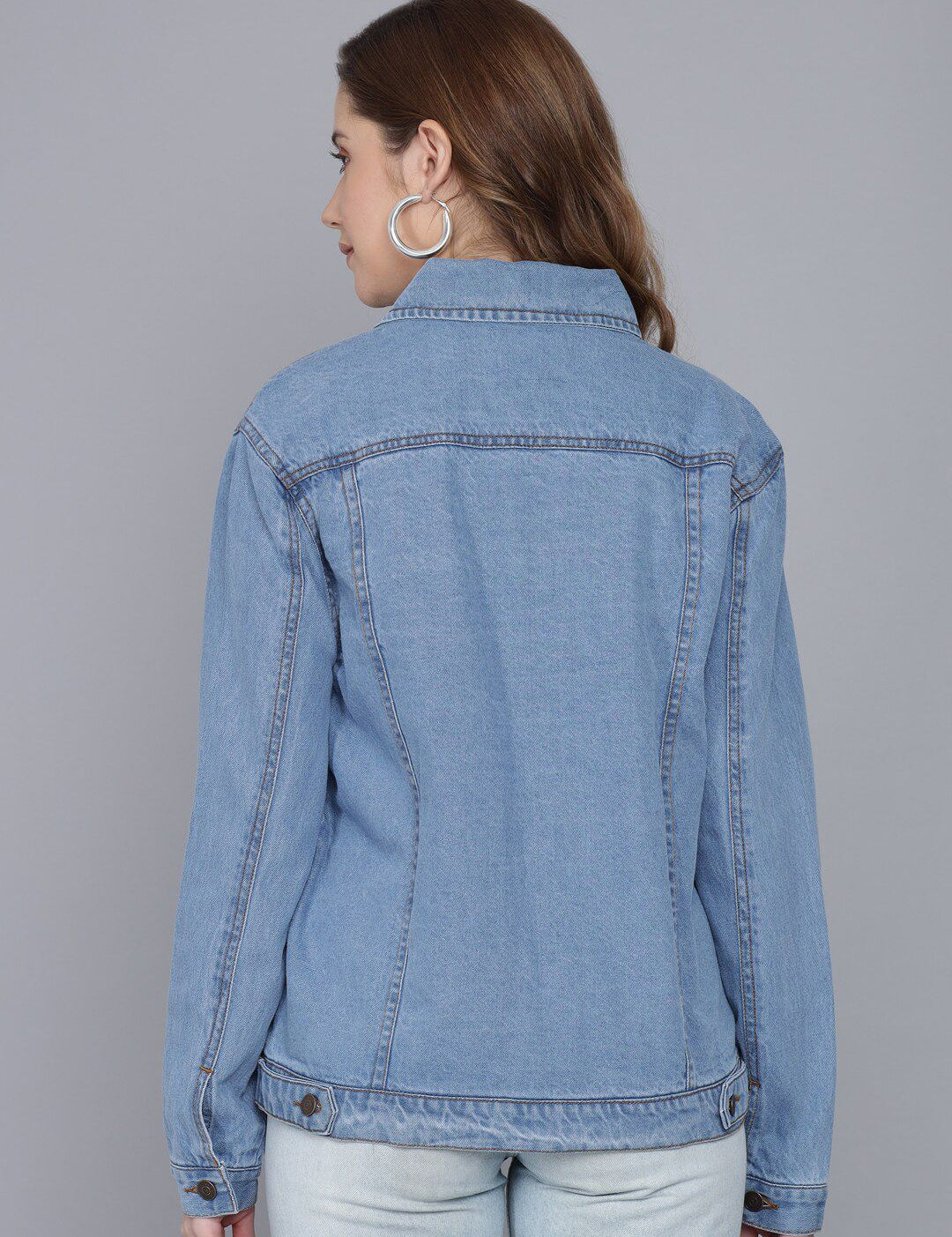 Kotty Women Blue Washed Denim Jacket