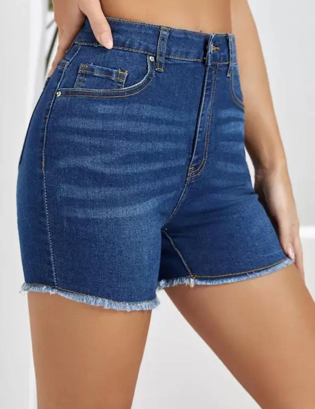 Kotty Women Washed Skinny Fit High-Rise Denim Shorts 