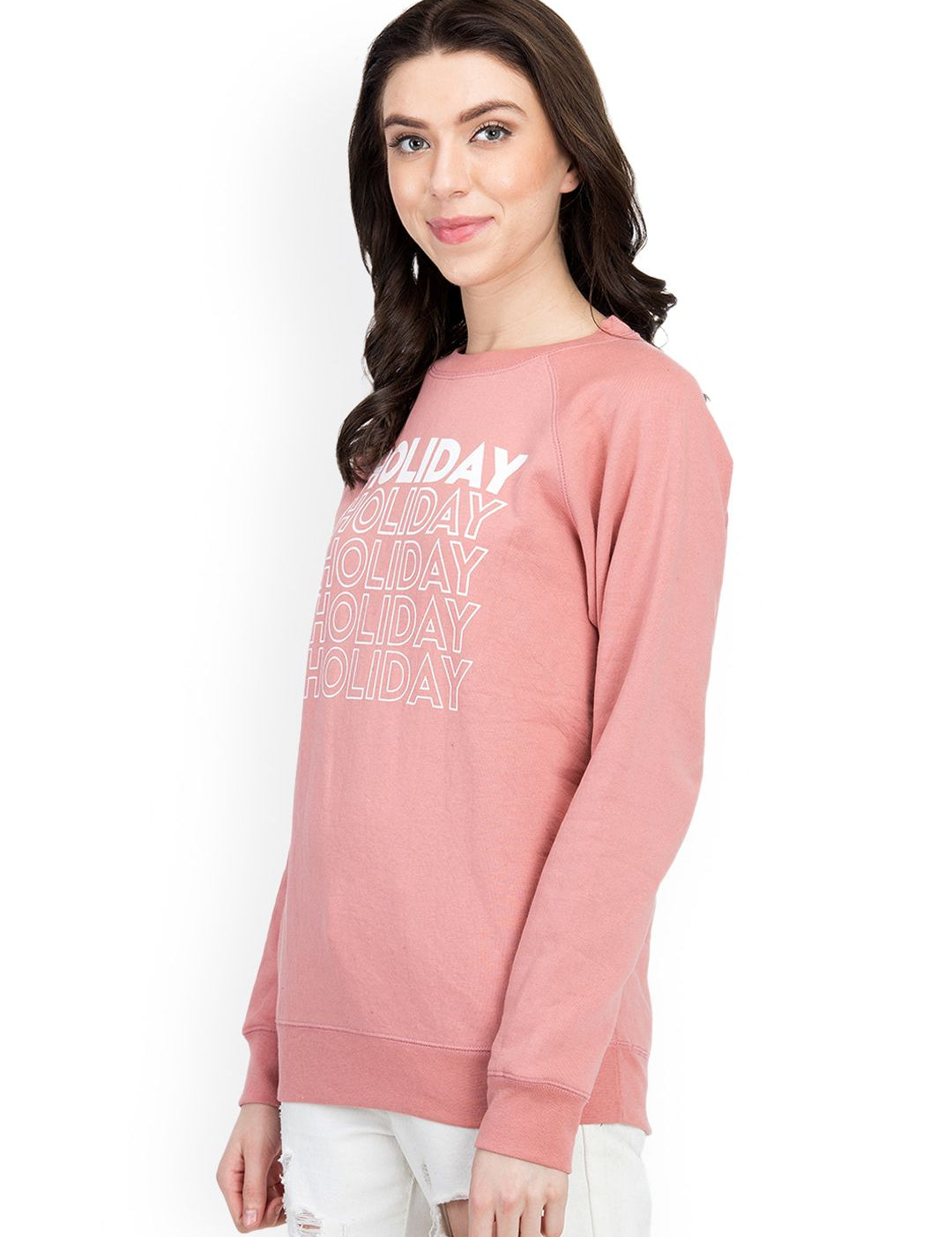 Kotty Women Pink Printed Sweatshirt