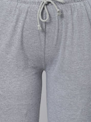 Kotty Women Grey Solid Straight-Fit Track Pants