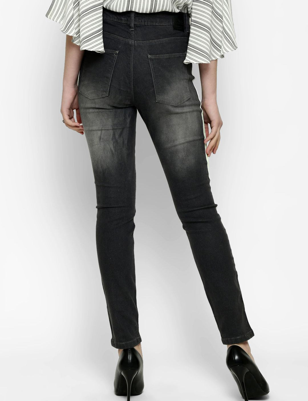 Kotty Women Grey Skinny Fit High-Rise Clean Look Jeans