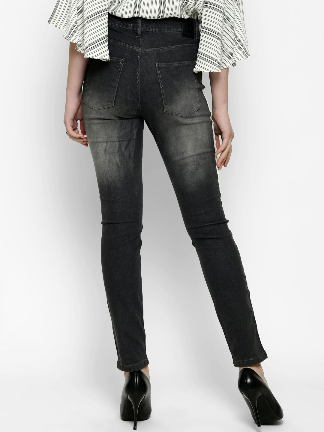 Kotty Women Grey Skinny Fit High-Rise Clean Look Jeans