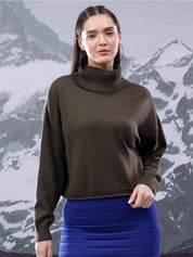 Kotty Women Turtle Neck Pullover Sweater