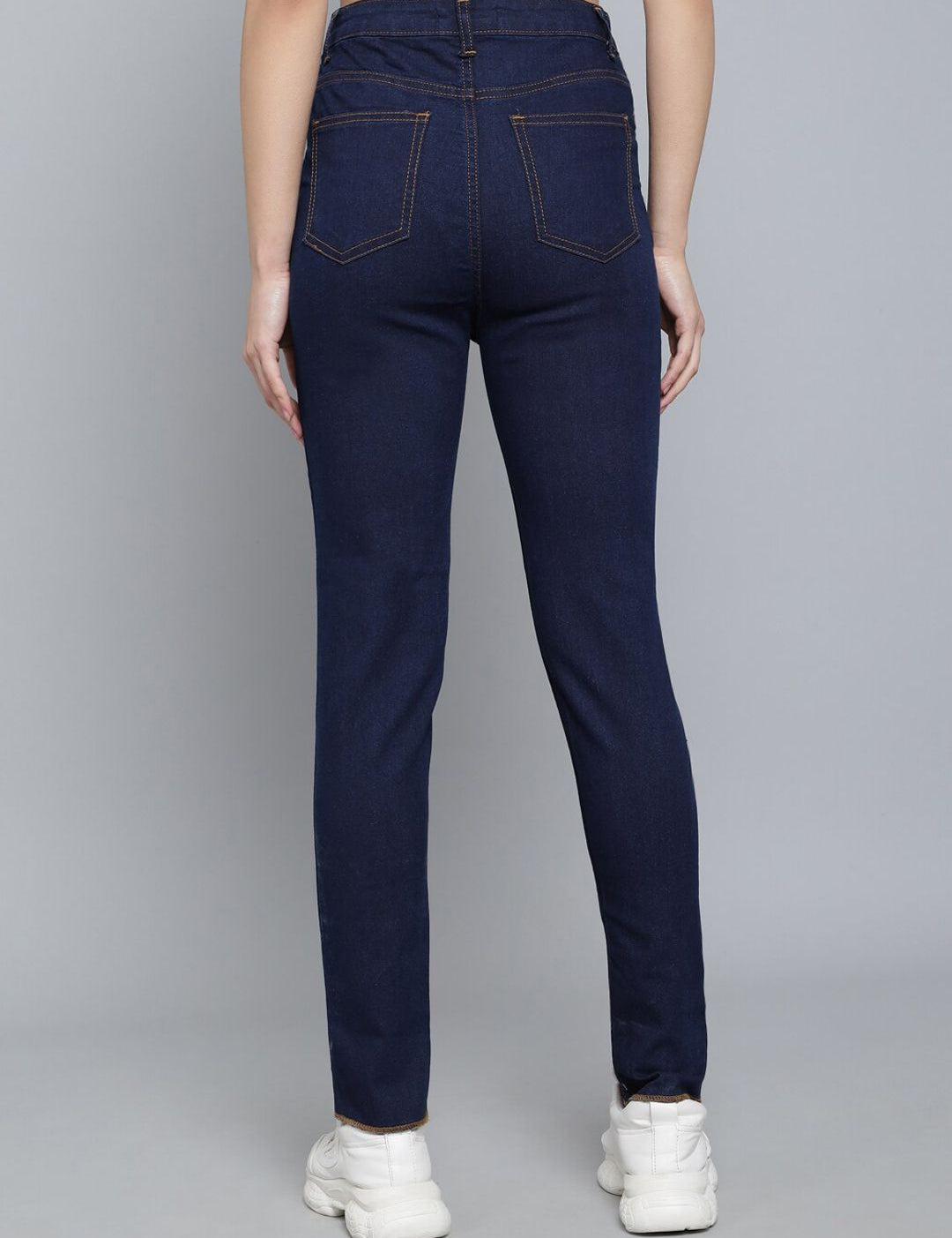 Kotty Women Blue Jean Skinny Fit High-Rise Cropped Jeans