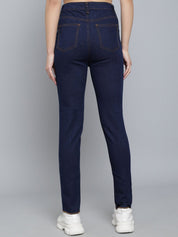 Kotty Women Blue Jean Skinny Fit High-Rise Cropped Jeans