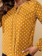 Kotty Polka Dot Print Crepe Top